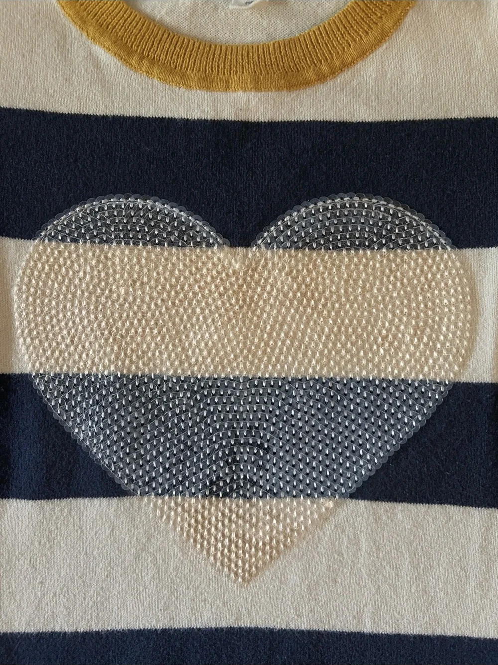 GAP Kids Girls Striped Heart Sweater L 10